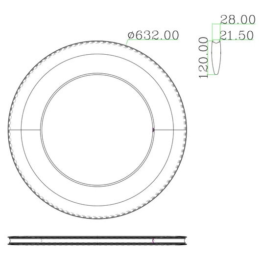 BOLA 120mm Aero Carbon Rim 700C – Hooked Tubeless, 28mm Wide, Time Trial & Triathlon Carbon Fiber Sporting Goods