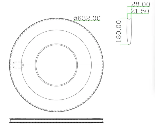 BOLA 180mm Deep Aero Carbon Rim 700C – Hooked Tubeless, 28mm/21.5mm, TT & Triathlon Carbon Fiber Sporting Goods