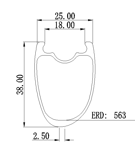 700c asymmetric tubeless ready carbon velo rims 38mm low profile 25mm wide for cyclisme,hook or hookless optional