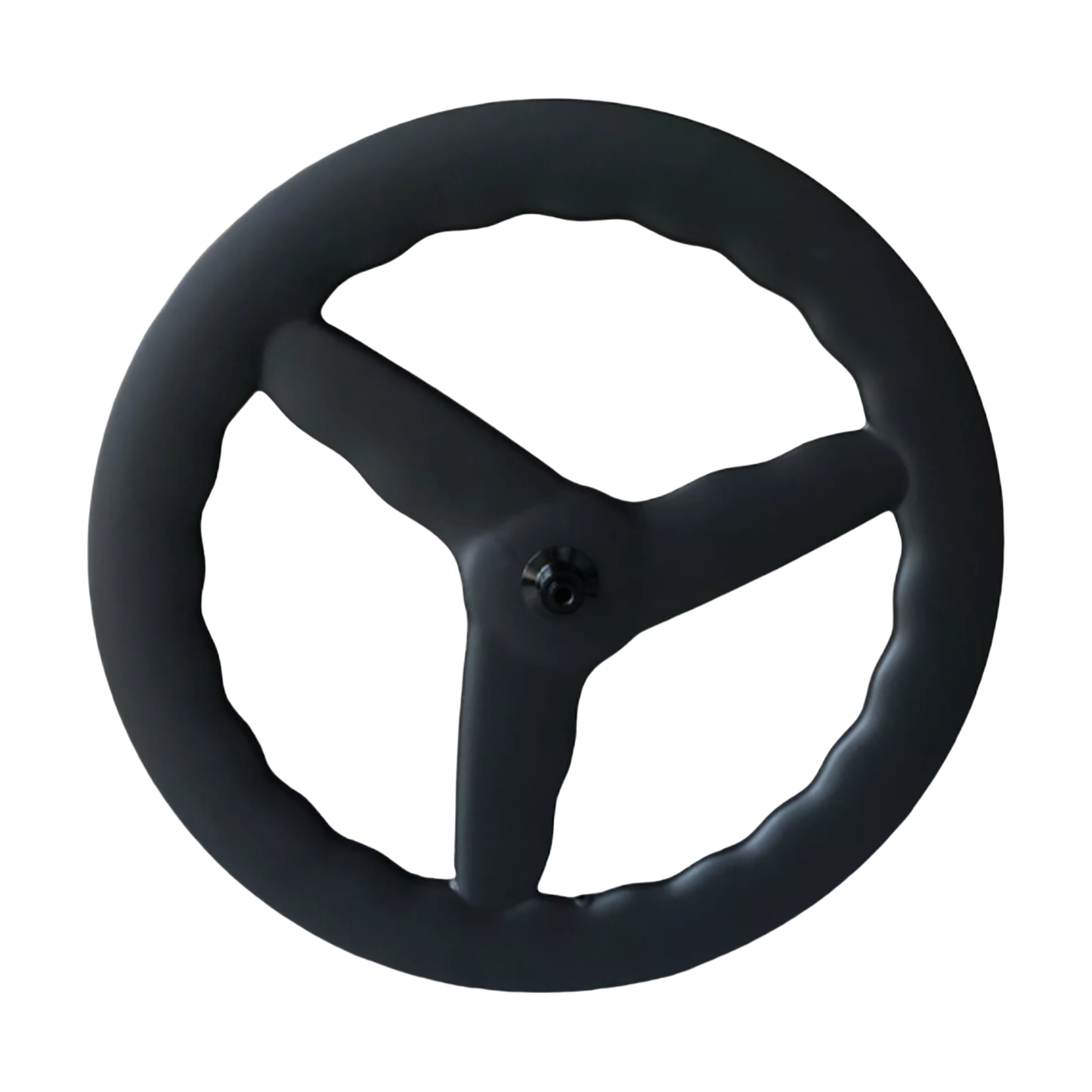 Pair of 3-spoke carbon wheels 700c set for triathlon and time trial, displayed together