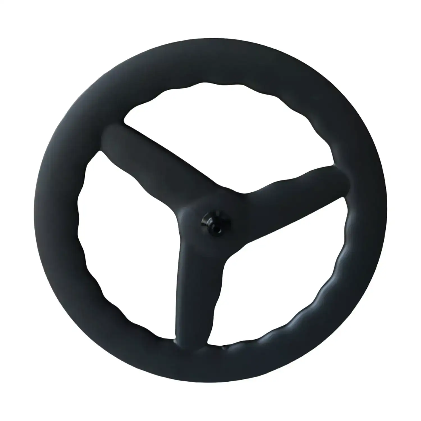 Pair of 3-spoke carbon wheels 700c set for triathlon and time trial, displayed together