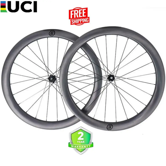 Bola CLA 50R 50mm Carbon Disc Wheelset 700C Tubeless, 28/30mm Wide, 1460g Carbon Fiber Sporting Goods