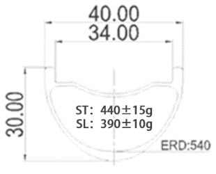 BOLA 27.5 Superlight Carbon MTB Rim | 40mm Wide, 34mm Internal