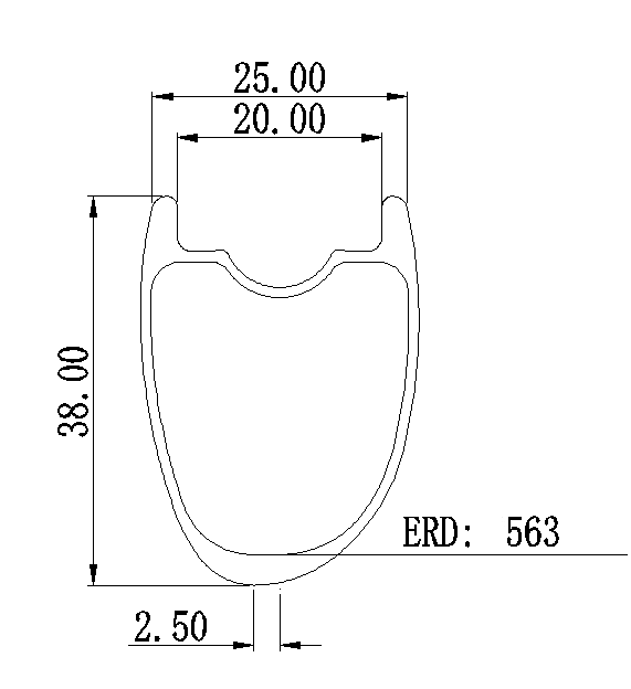700c asymmetric tubeless ready carbon velo rims 38mm low profile 25mm wide for cyclisme,hook or hookless optional