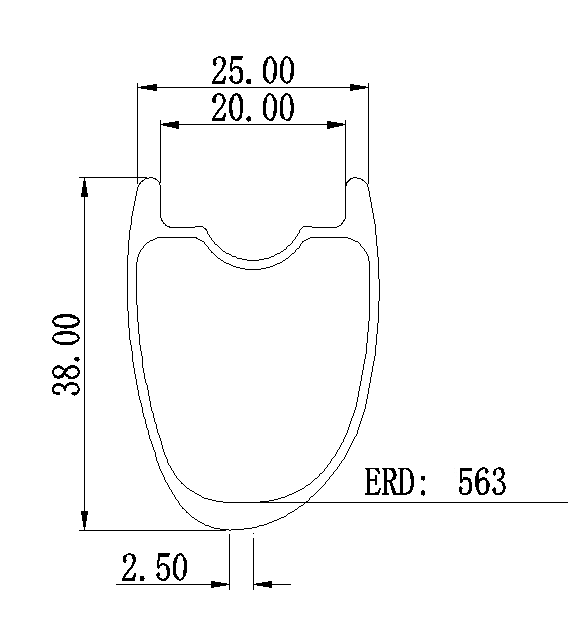 700c asymmetric tubeless ready carbon velo rims 38mm low profile  25mm wide for cyclisme,hook or hookless optional