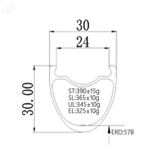 700C Carbon Gravel/Cyclocross Rim, 30mm Depth, 30mm outer wide Tubeless Carbon Fiber Sporting Goods