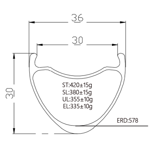 tubeless ready 30mm inner wide 30mm high carbon velo rim,30mm inner wide,super light,ultralight and extreme light design,Bola
