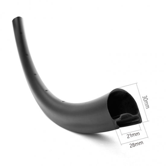 700c asymmetric tubeless ready ultra light even extreme light hookless carbon bike rim 30mm low profile 28mm outer wide 23mm inner wide Bola