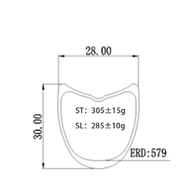 700c Carbon Tubular Rim 30mm Depth, 28mm Wide Offset Optional Carbon Fiber Sporting Goods