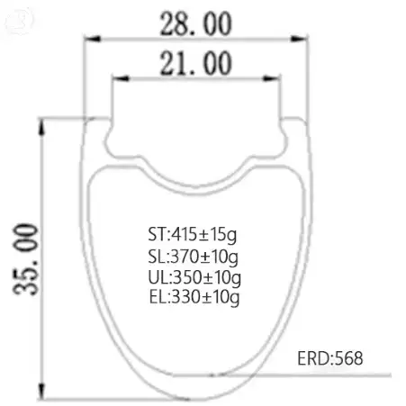 Bola 700c Carbon Tubeless Road Rim – 35mm Deep, 21mm Inner Wide Carbon Fiber Sporting Goods