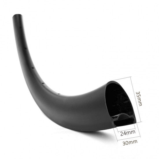 Tubeless ready superlight ultralight even extreme light carbon cyclocross rims 35mm height 30mm wide 24mm for gravel,Bola