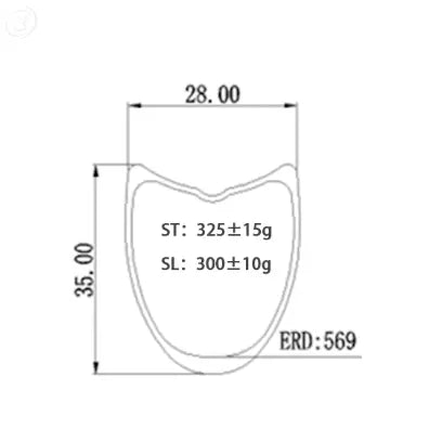 700c Carbon Tubular Rim 35mm Depth 28mm Width Asymmetric or Metric Carbon Fiber Sporting Goods