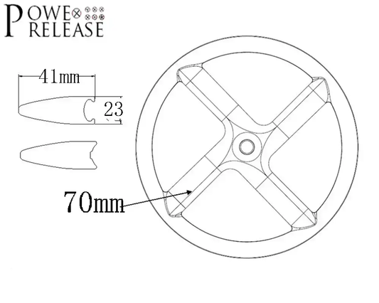 700C Carbon Four Spoke Wheel design with dimensions, featuring a sleek aerodynamic shape for road, track, and triathlon use.