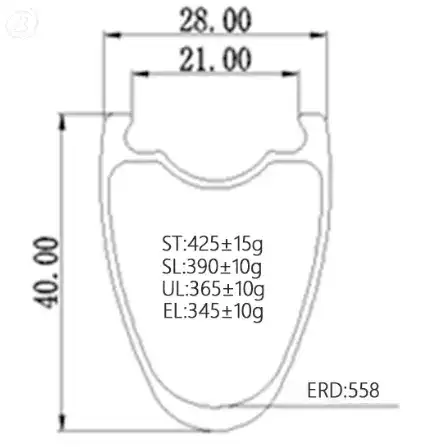Bola 700c Carbon Tubeless Road Rim – 40mm Deep, 28mm Wide Carbon Fiber Sporting Goods
