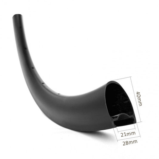 700c tubeless ready aerodynamic carbon racing bicycle rim 40mm profile  28mm wide,Asymmetric or symmetric upgrade