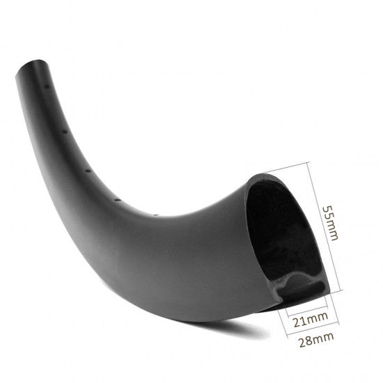 Tubeless 700c carbon route rims 55mm profile 28mm outer wide 21mm(hook) or 23mm(hookless) inner wide super ultra or extreme light option Bola