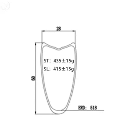 700c Carbon Tubular Rim 60mm for Optimal Cycling Carbon Fiber Sporting Goods