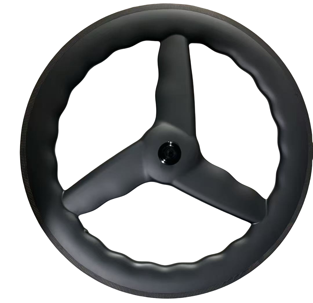 Bola carbon 3 tri three spoke wheel 700c wave 28mm outer 21mm inner wide road ironman triathlon time trial track TT enduro rally