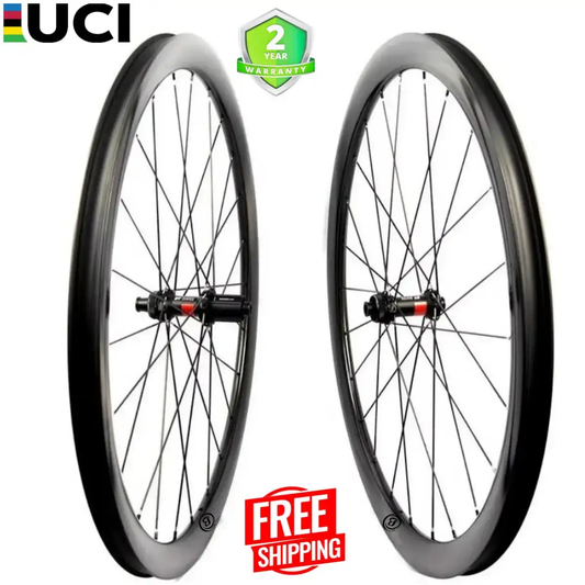 Bola EXP 40C DT240S Carbon Road Wheelset, 40mm Rim Brake Tubeless, 25/28mm Wide, 1300g Carbon Fiber Sporting Goods