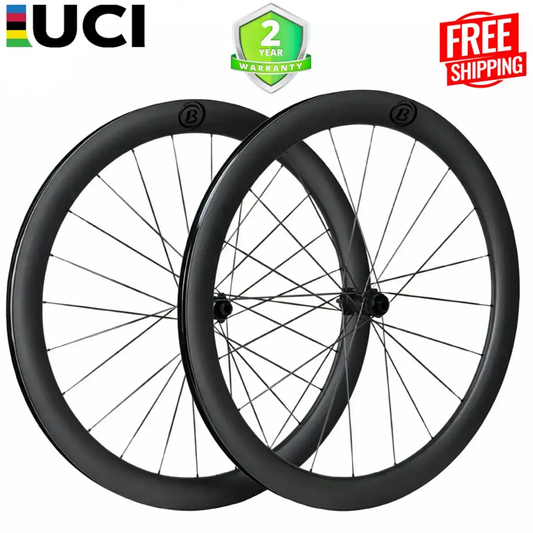 Bola CE 50G 700C Carbon Gravel Wheelset – 50mm Deep, 34-38mm Wide, DT Swiss Hub, Tubeless, Carbon Spokes Carbon Fiber Sporting Goods