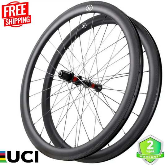 Bola EXP 40C DT240S Carbon Road Wheelset, 40mm Rim Brake Tubeless, 25/28mm Wide, 1300g Carbon Fiber Sporting Goods