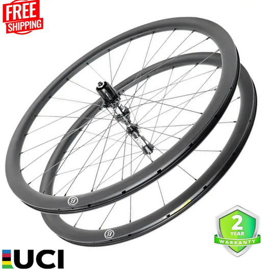 Bola SL 35G Carbon Gravel Wheelset – 700C, 35mm Depth, 36mm Wide, DT Swiss 350, Tubeless, 1330g Carbon Fiber Sporting Goods