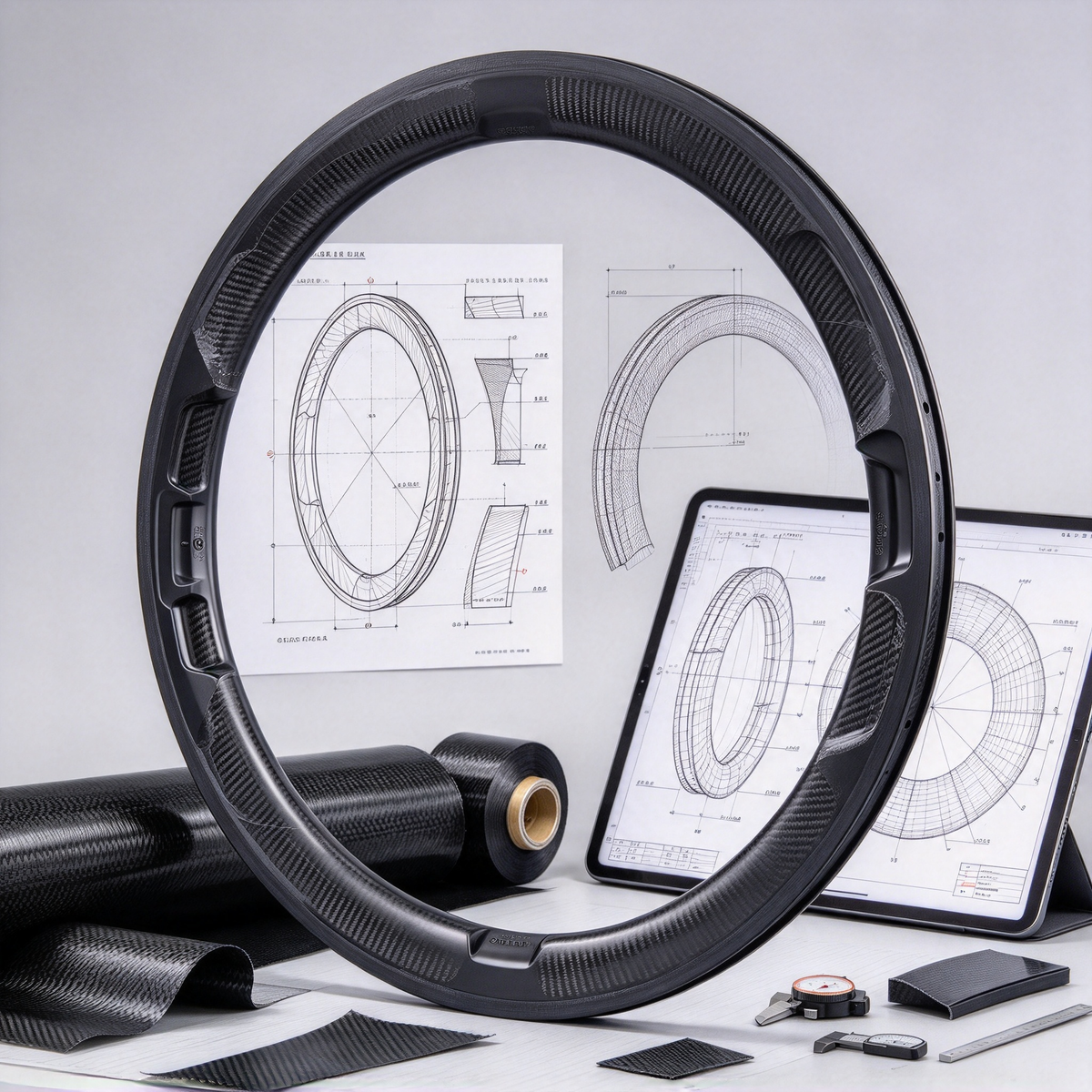 BOLA 700c OEM Carbon Bike Rim | T700/T800/T1000, Tubeless-Ready
