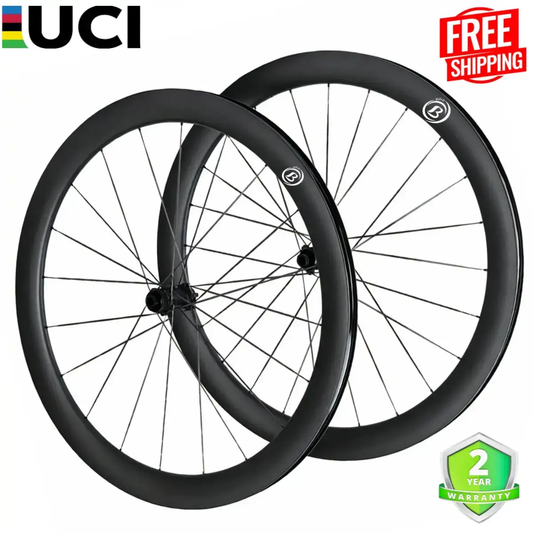 Bola CE 50G 700C Carbon Gravel Wheelset – 50mm Deep, 34-38mm Wide, DT Swiss Hub, Tubeless, Carbon Spokes Carbon Fiber Sporting Goods