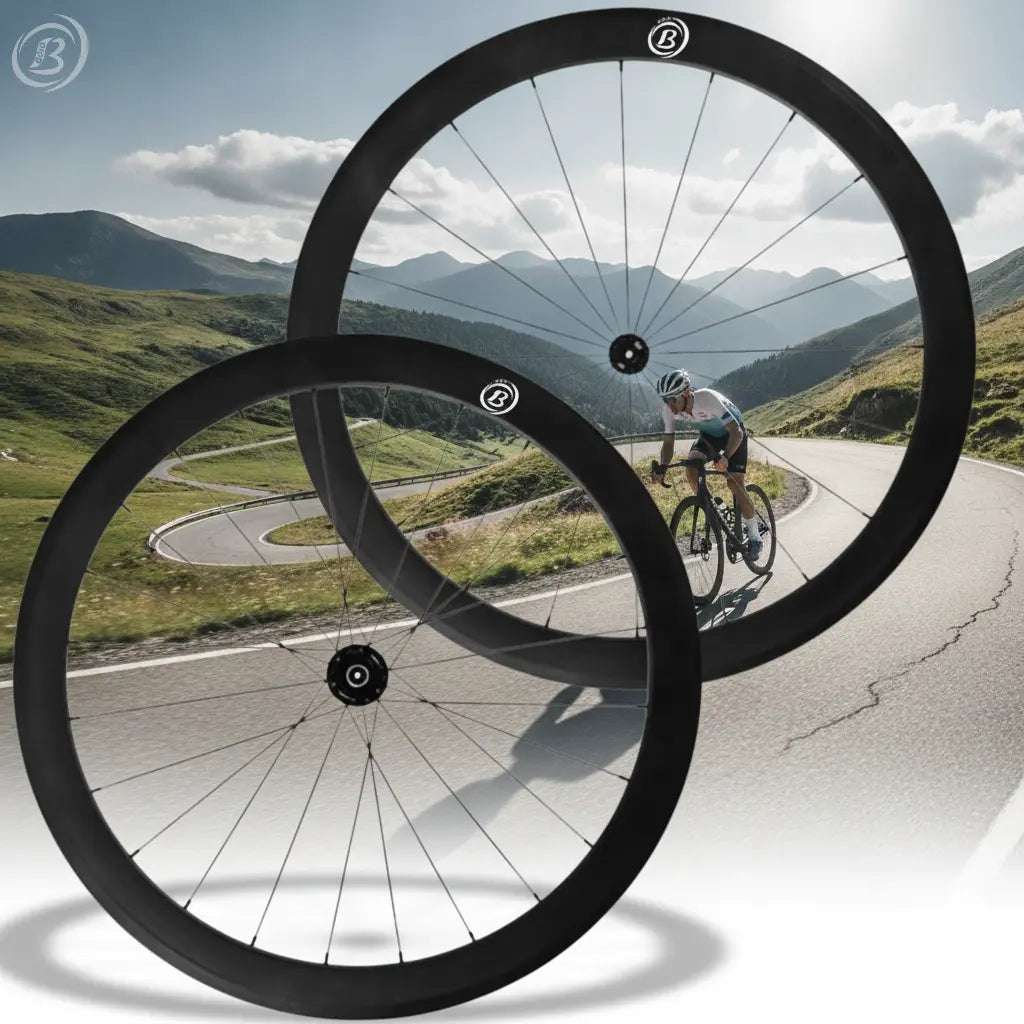 DT Swiss carbon wheelset from Bola, shown with Toray carbon rims and a DT Swiss 240S or 350S hub, suitable for road and gravel cycling.