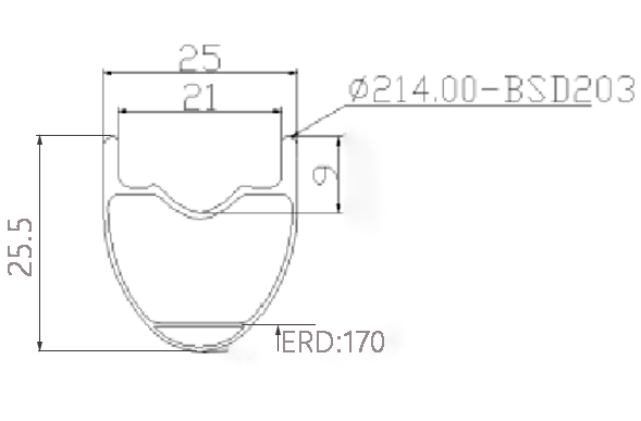 12 inch tubeless carbon hookless bicycle rim 25mm profile 21mm inner wide for Child riding training Bola