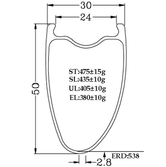 700c carbon bike rim 50mm profile 30mm outer wide 24mm or 25mm inner wide,asymmetric tubeless  Bola