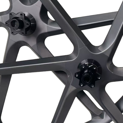 29er 6-Spoke Carbon MTB Wheelset featuring a sleek design with DT350/Bola hub options and a 30mm internal width.