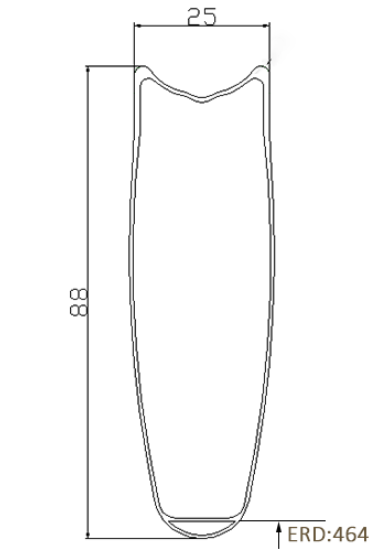 700c Tubular carbon rims 88mm high profile 25mm wide for time trial Bola