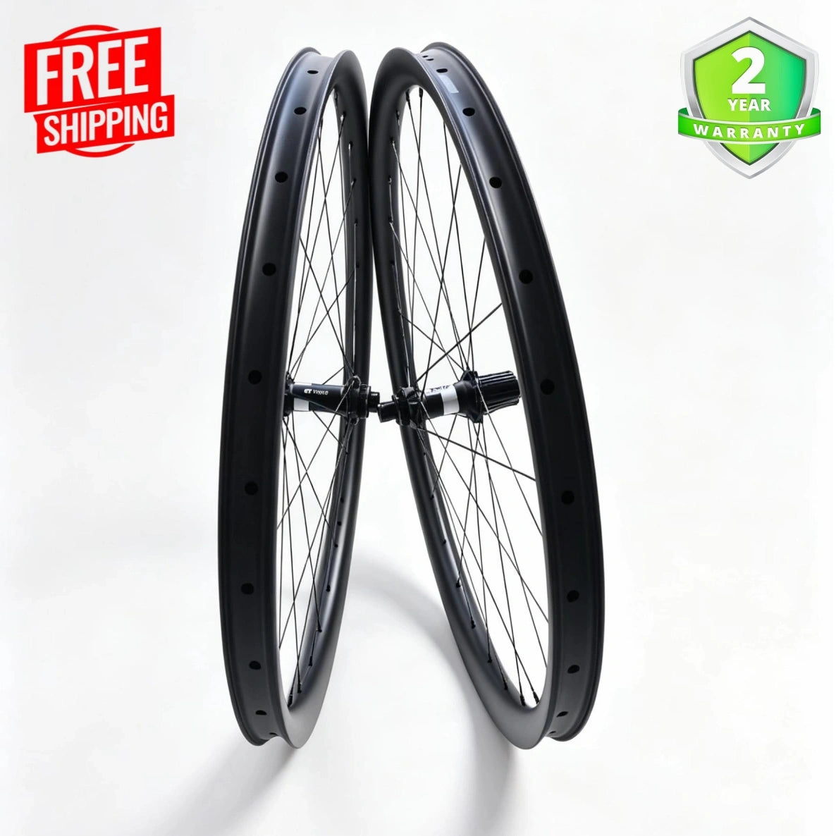 29er Carbon MTB Wheelset, 30mm Internal, DT Swiss 350, Tubeless Carbon Fiber Sporting Goods