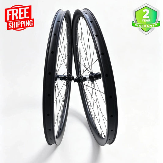 29er Carbon MTB Wheelset, 30mm Internal, DT Swiss 350, Tubeless Carbon Fiber Sporting Goods
