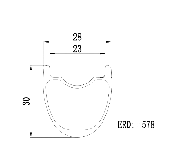 Bola 700C 30mm Carbon Tubeless Road Rim | 28mm Wide