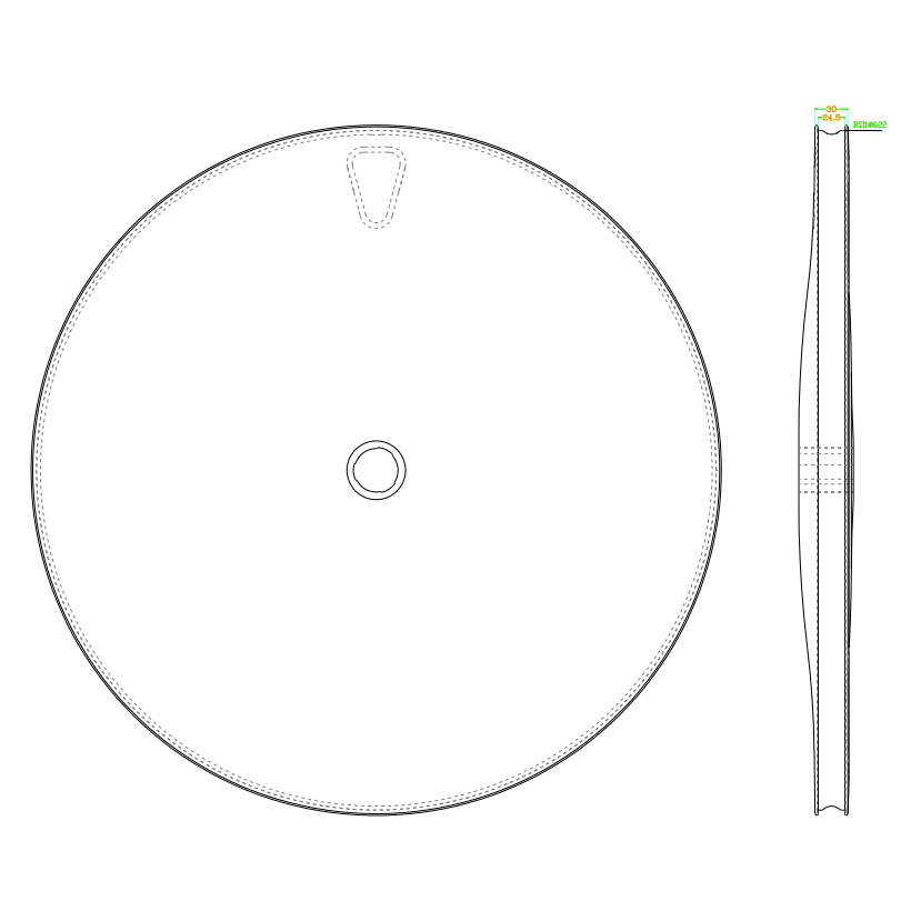 Ruota posteriore per bici da corsa BOLA 700c 30mm in carbonio asimmetrico per disco | Center Lock, 12x142mm
