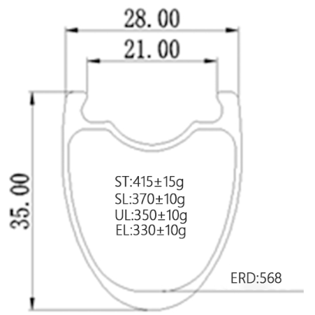 Bola 700c Carbon Tubeless Road Rim – 35mm Deep, 22mm Inner Wide Carbon Fiber Sporting Goods