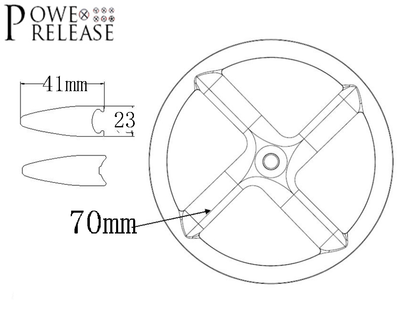 700C Carbon Four Spoke Wheel design with dimensions, featuring a sleek aerodynamic shape for road, track, and triathlon use.