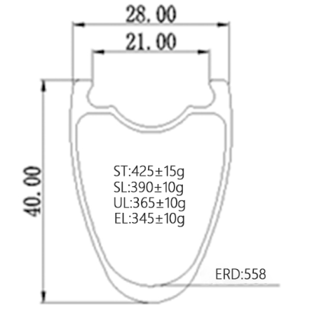 Bola 700c Carbon Tubeless Road Rim – 40mm Deep, 28mm Wide Carbon Fiber Sporting Goods