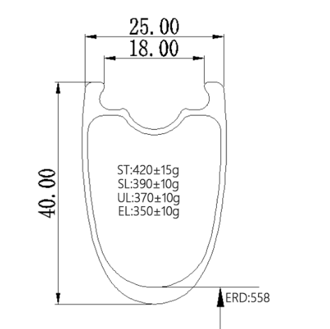 700C Carbon Tubeless  Rim 40mm, 25mm Wide,Bola（副本） Carbon Fiber Sporting Goods