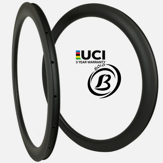 700c superleicht oder ultraleicht, sogar extrem leichte Carbon-Fahrradfelge, 50 mm Höhe, 36 mm Außenbreite, 30 mm Innenbreite, Bola 