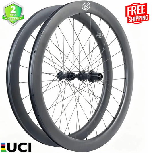Bola CLA 60R 700C Carbon Disc Brake Wheelset, 60mm Tubeless, 28/30mm Wide, 1500g Carbon Fiber Sporting Goods