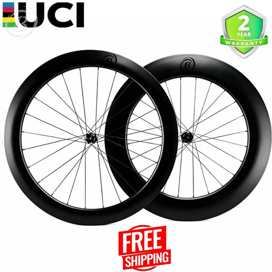 Bola CLA 700C Carbon Triathlon & Time Trial Disc Wheelset – 60mm Front / 88mm Rear, Tubeless Ready, 18/21mm Internal, 25/28mm External, 1700g Carbon Fiber Sporting Goods