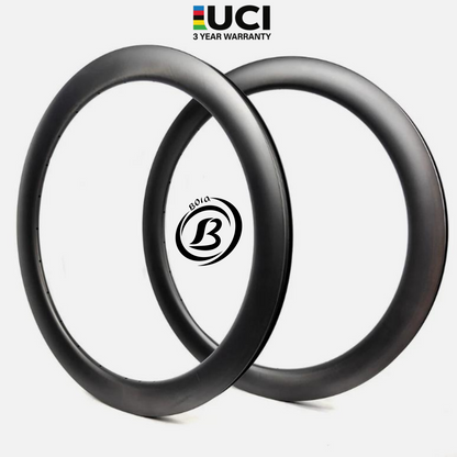 BOLA 60mm UCI carbon road rim, 30mm wide, tubeless-ready, V-shaped profile for 700C bikes