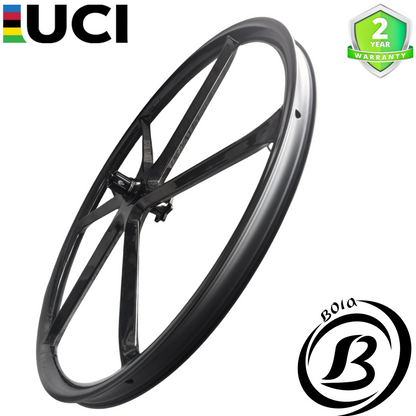 27.5" Carbon MTB Wheelset – 30mm Hookless, 6-Spoke, XC/AM