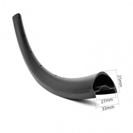 29 inch MTB carbon asymmetric bicycle rim 25mm profile 27mm inner wide for cross-country or all mountain