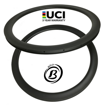 Bola 700C 50mm Tubeless Carbon Road Gravel Rim — 32mm Outer / 26mm Inner Wide