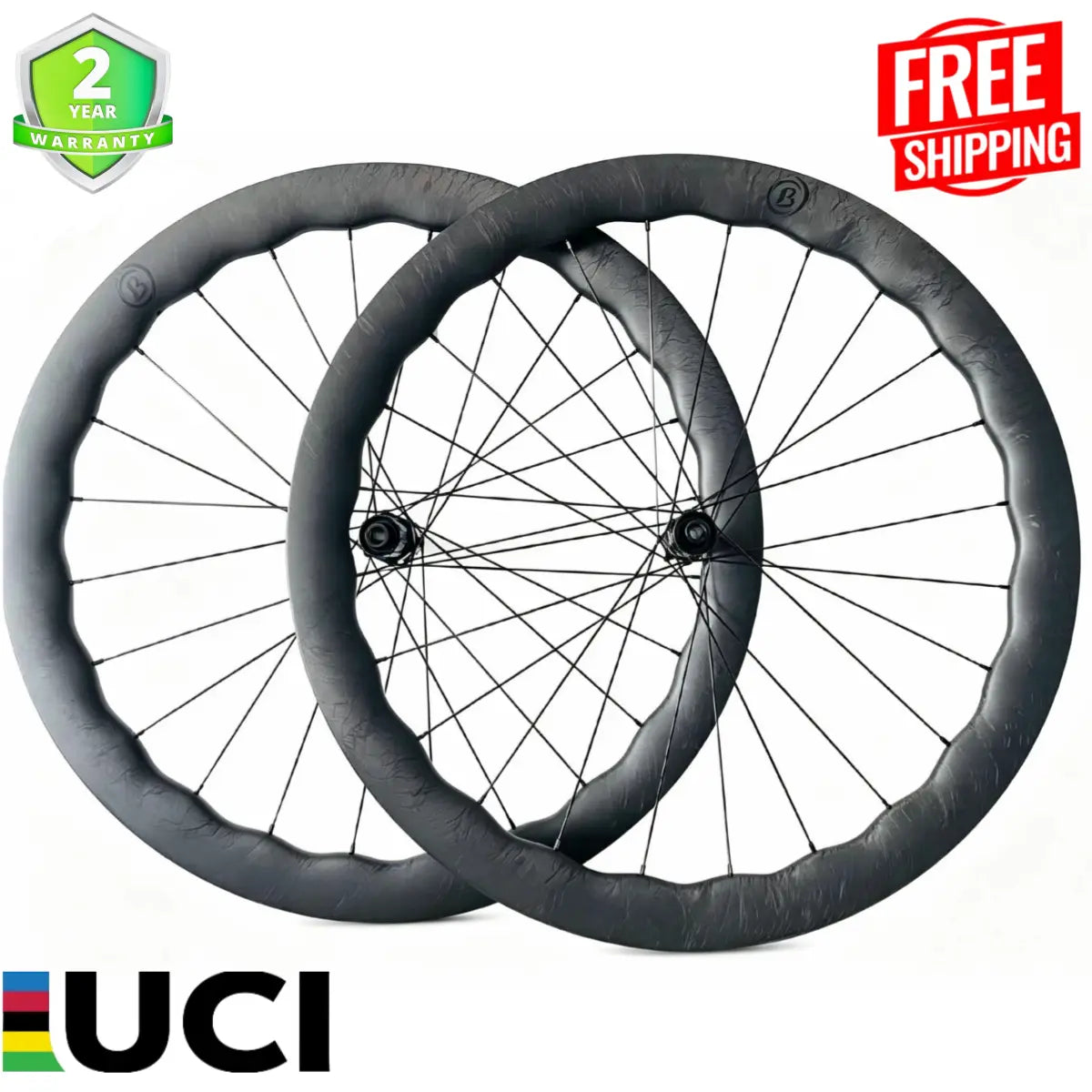 Bola CLA 450W Carbon Wave Disc Wheelset 45/50mm 28mm Tubeless 54T Enduro Carbon Fiber Sporting Goods