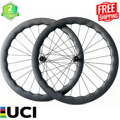 Bola CLA 450W Carbon Wave Disc Wheelset 45/50mm 28mm Tubeless 54T Enduro Carbon Fiber Sporting Goods
